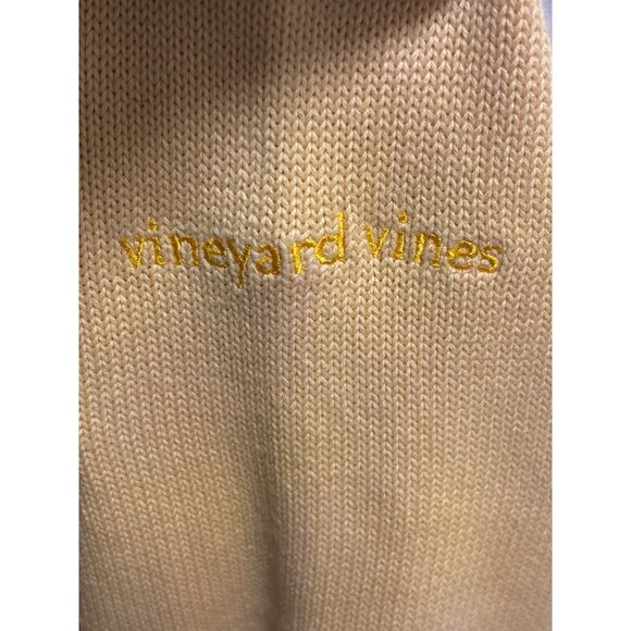 Vineyard Vines XL Yellow Half-Zip Sweater By Shep & Ian 100% Cotton Ribbed Colla - Picture 10 of 13